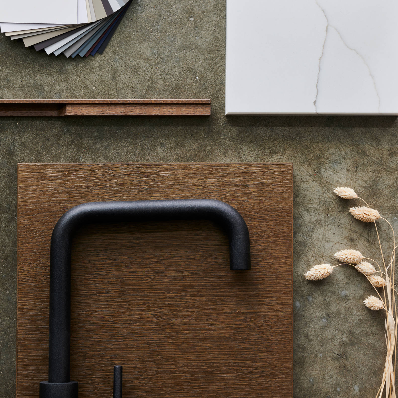 Moodboard køkken finer sort armatur