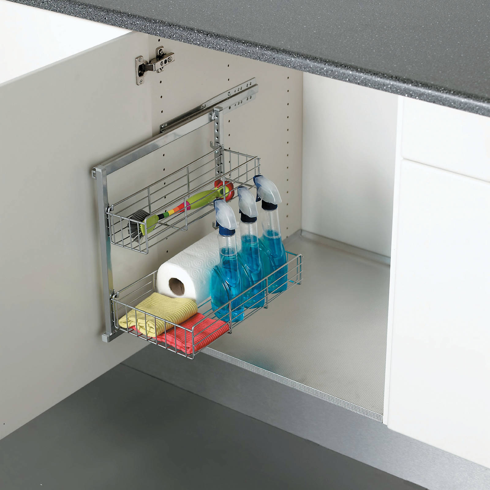 Utrekkbar vaskemiddelhylle basic norema kjøkken