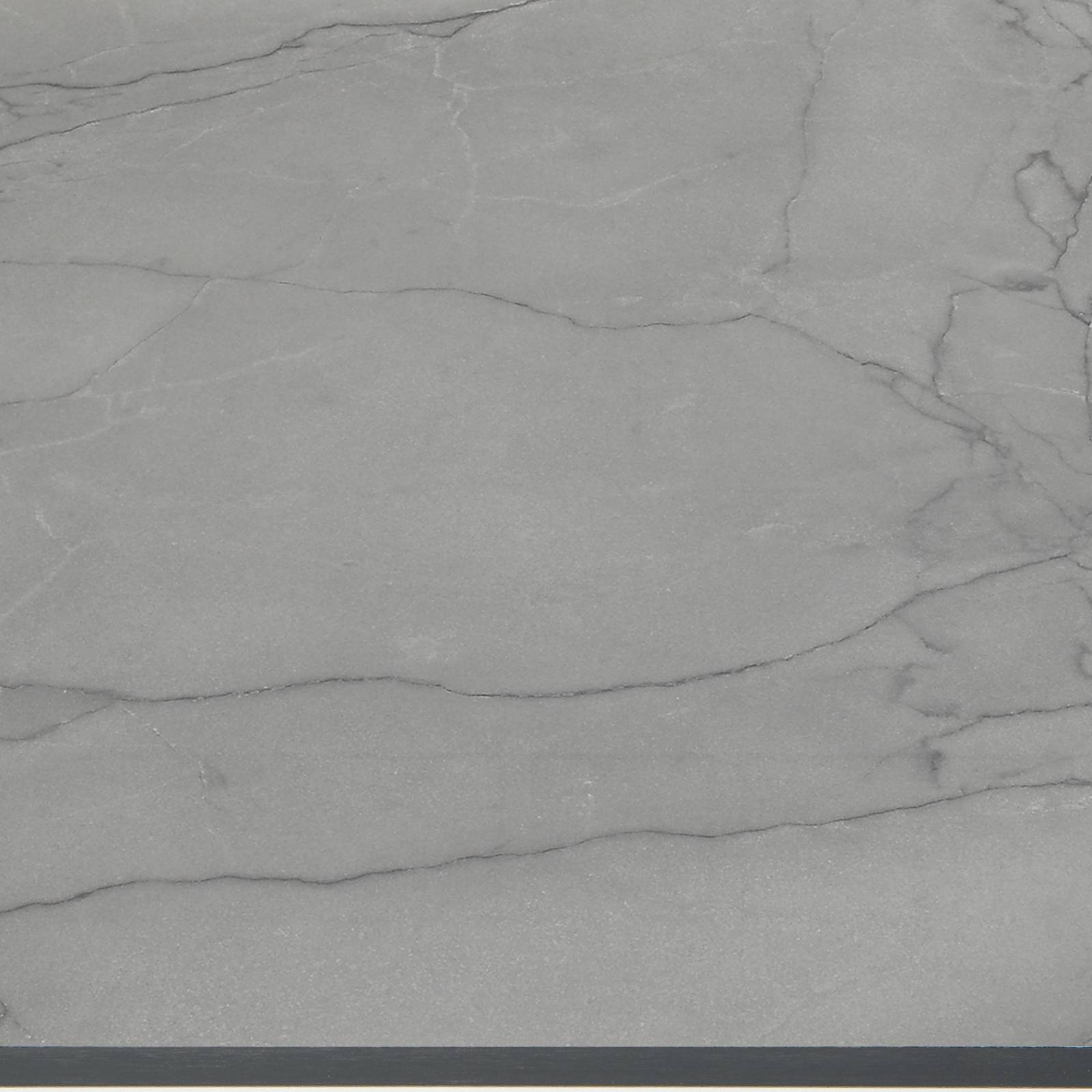 norema kjøkken kompaktlaminat benkeplate gråsort marmor med mørkegrå kjerne