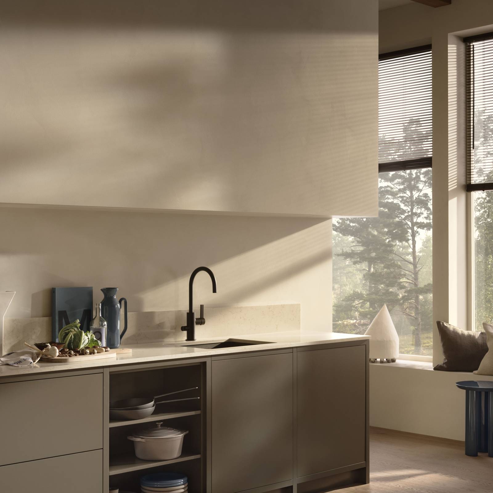 Varm minimalisme køkken