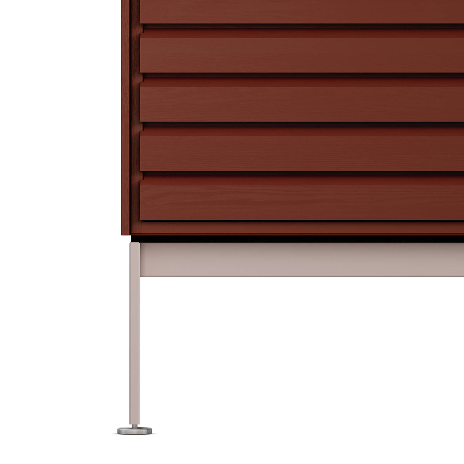 Classic Colour Collection i Burgundy Red med benstel i Dusty Rose