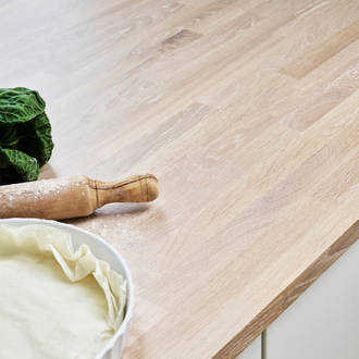 Marbodal - bänkskiva vitbetsad ek