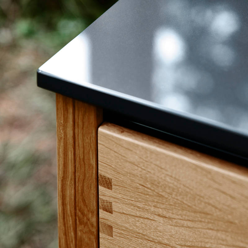 Glød skuffe fingertappet massiv eg