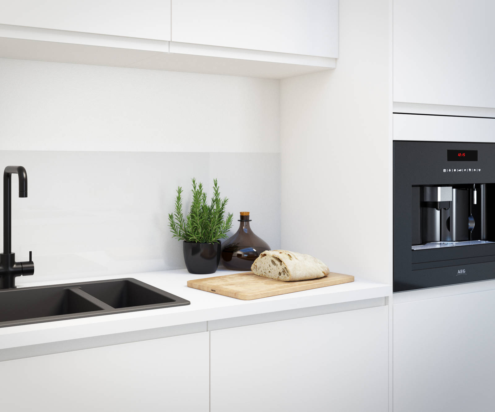 Luna Kitchen from Magnet. An affordable handless look with integrated J Pull doors for a stylish and modern look.