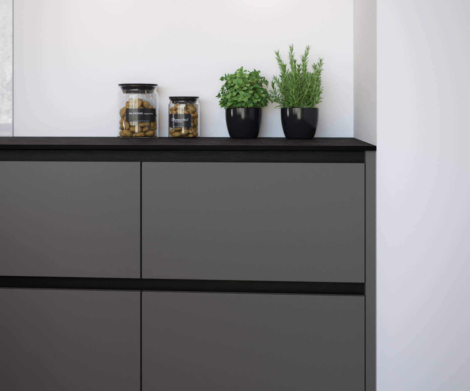 Integra Soho by Magnet. Ultra contemporary design with sleek handless doors and available in 20 different colours.