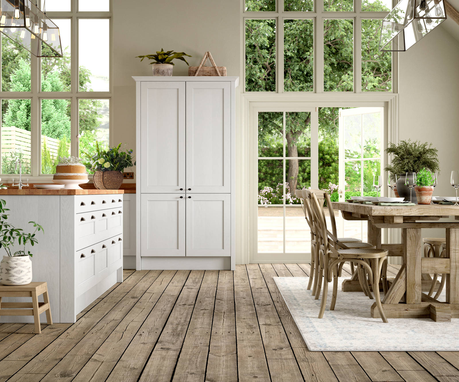Ludlow kitchen. Our latest Shaker door, with a modern country-style. Available in all 20 Magnet Create colours.
