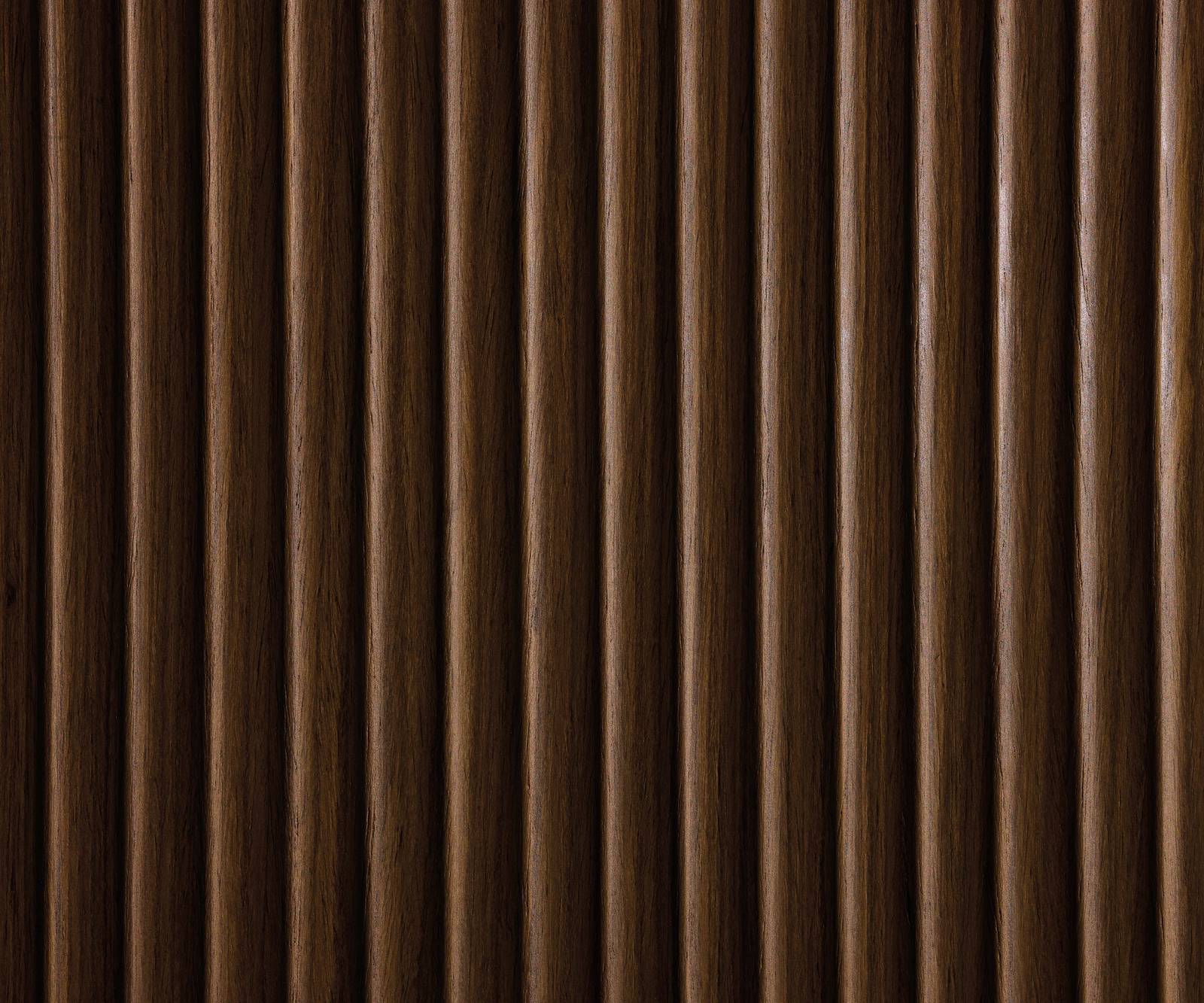 Close-up of fluted wood front in Magnet's kitchen Nordic Nature