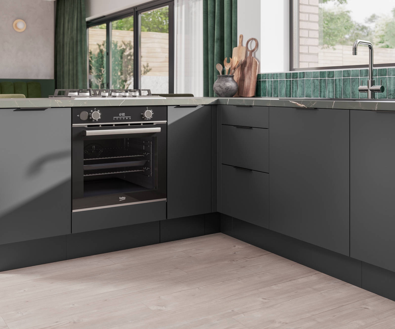 Ascoli by Magnet Trade. Affordable contemporary kitchen constructed from 18mm MFC.