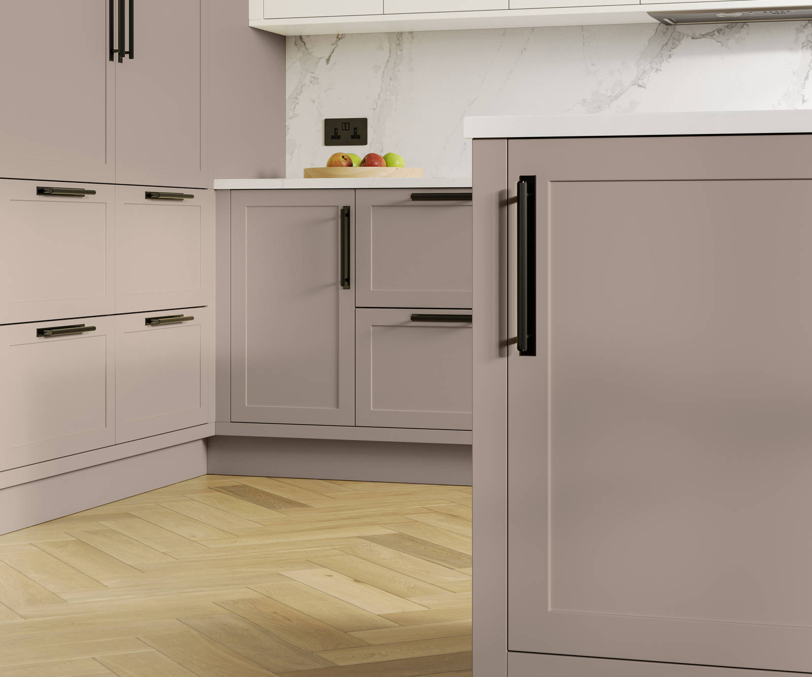 Dunham in shade Cornish Clay has a thin frame and smooth painted finish with no visible woodgrain, providing a contemporary feel to a traditional look.