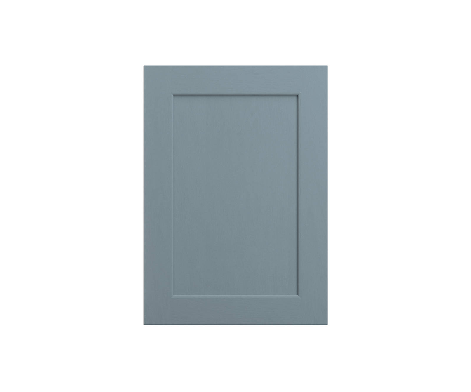 Shaker-style panelled frontal with tactile woodgrain from Magnet in blue shade Portland Blue