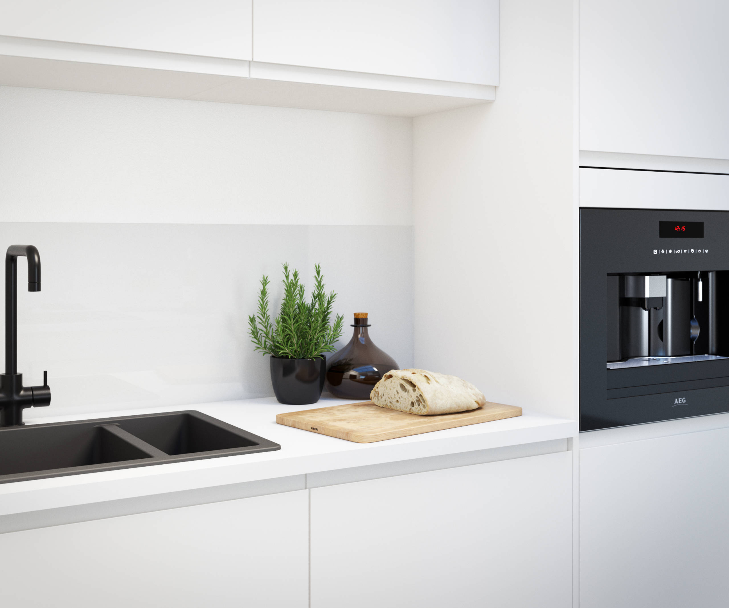 Luna Kitchen from Magnet. An affordable handless look with integrated J Pull doors for a stylish and modern look.