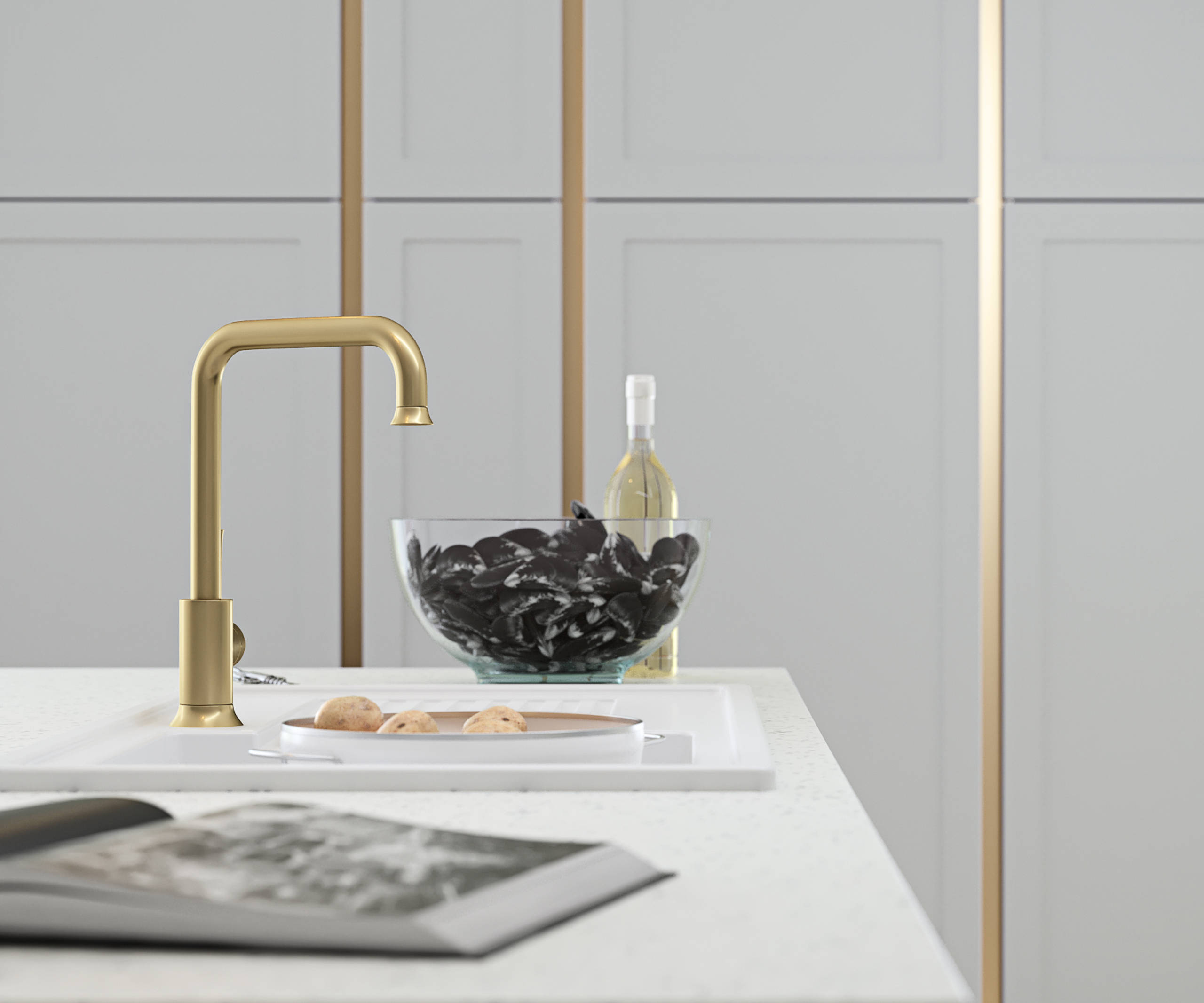 Integra Dunham Kitchen by Magnet. Premium painted matt finish with unique door style available in 20 colours.