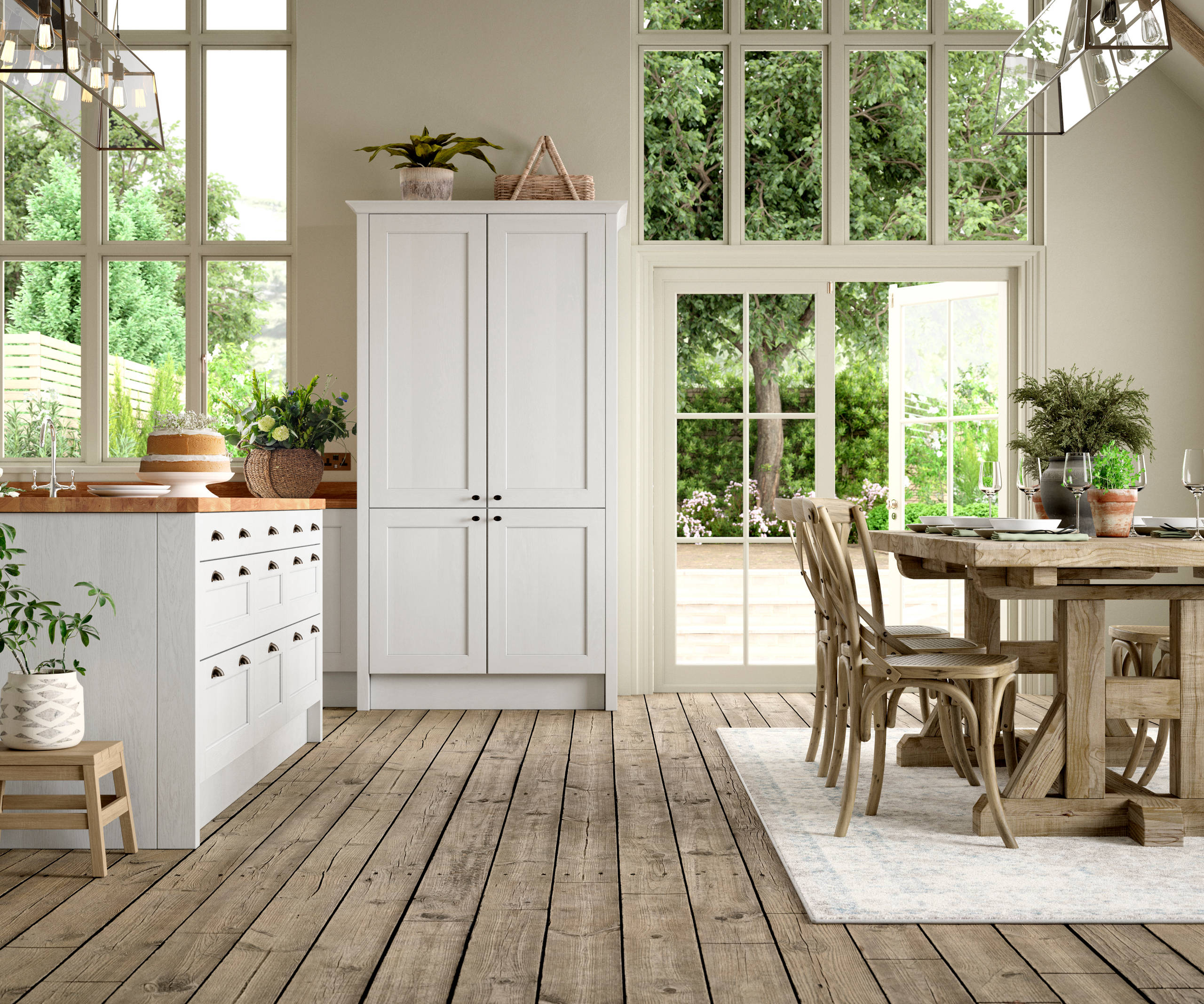Ludlow kitchen. Our latest Shaker door, with a modern country-style. Available in all 20 Magnet Create colours.