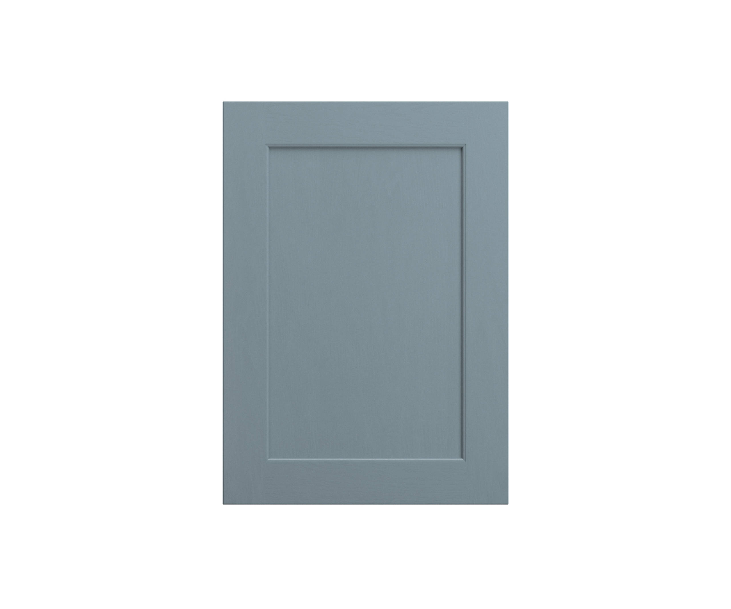 Shaker-style panelled frontal with tactile woodgrain from Magnet in blue shade Portland Blue