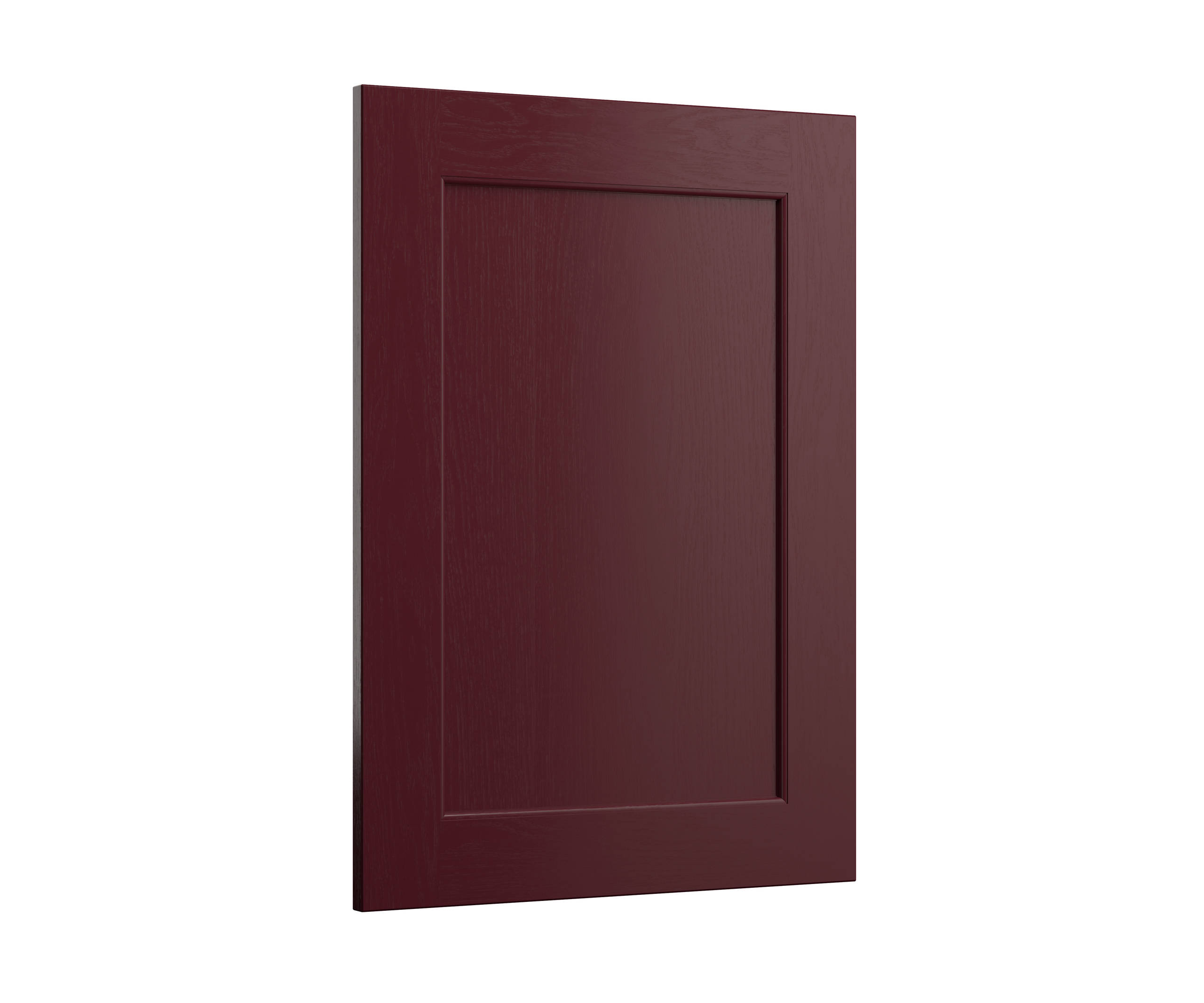 Shaker-style panelled frontal with tactile woodgrain from Magnet in neutral shade French Clay