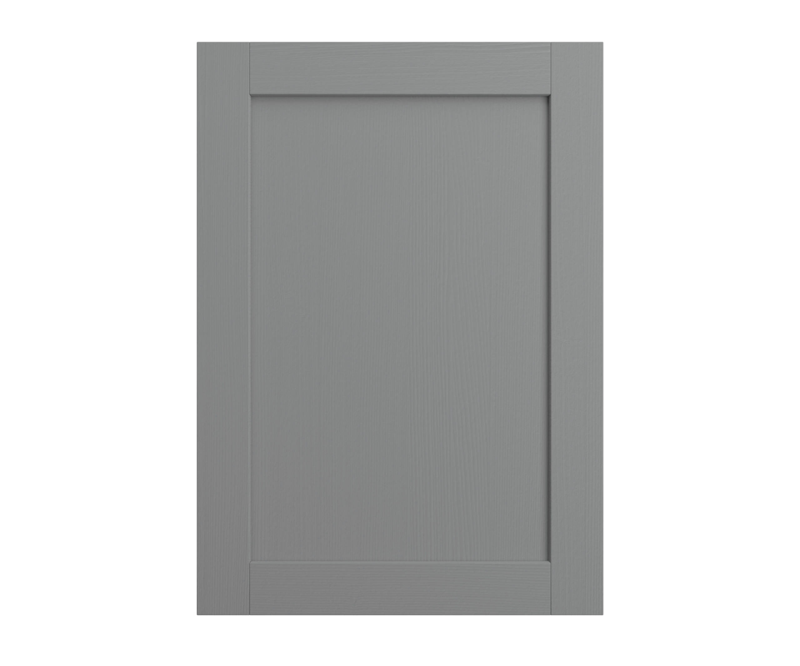 Shaker Ambleside frontal with sleek and modern frame width in the grey shade Smoke