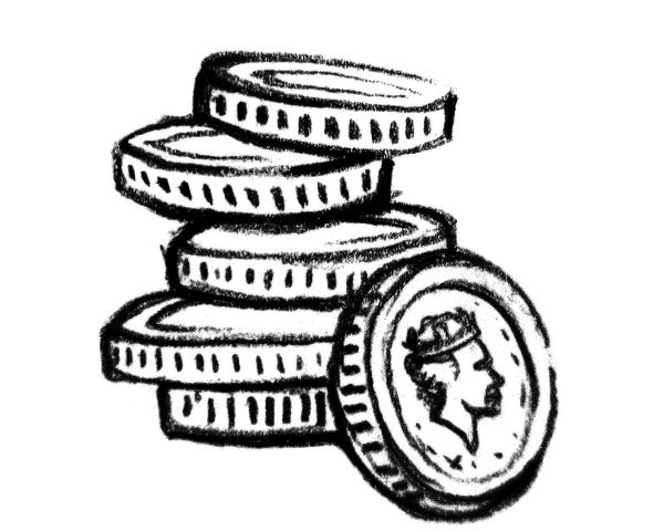 An illustration of a stack of coins