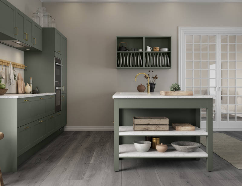 Northern Shaker Olivengrøn Tallerkenrække endereol