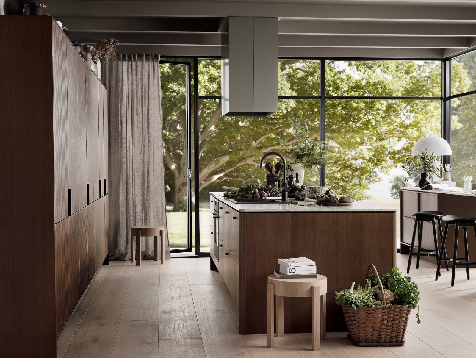 Be naturen inn og la de organiske formene møte hverdagen i Signatur Favn – et grenseløst kjøkken med naturens former i fokus.