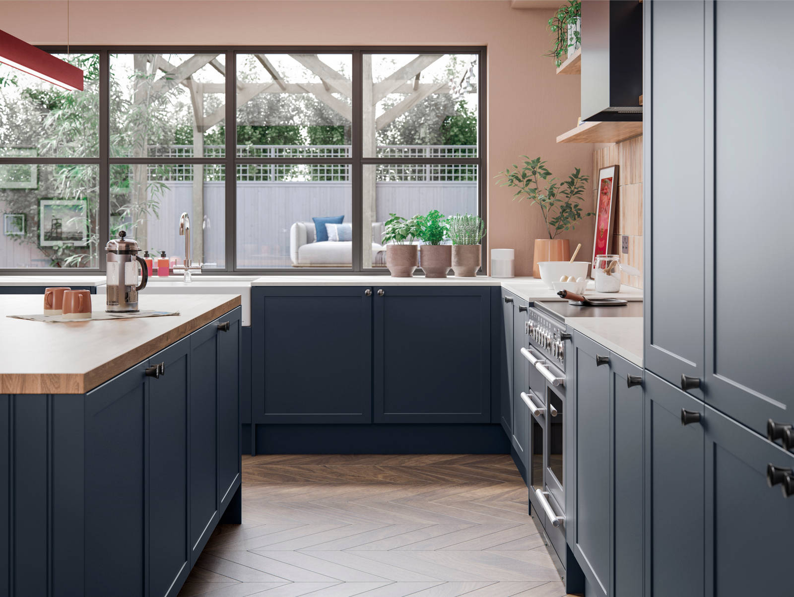 Dunham kitchen by Magnet. Smooth matt finish traditional or modern style available in over 20 colours.