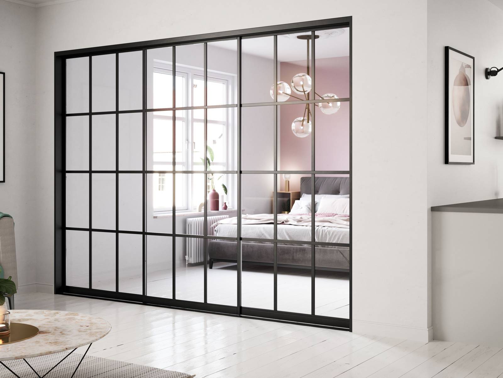 Rumdeling new yorker skydedør