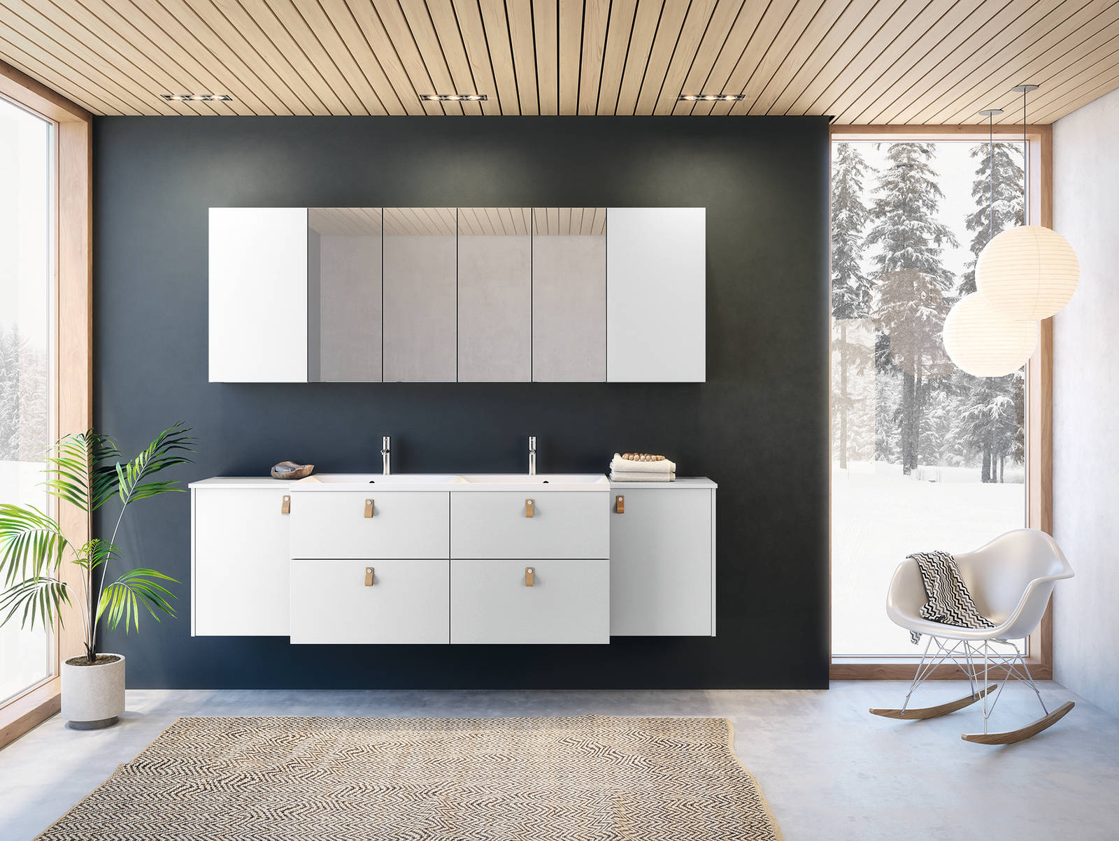 Lilje er en modell med slette fronter som gir en delikat og ren følelse. Lilje kan males i alle standard farger.