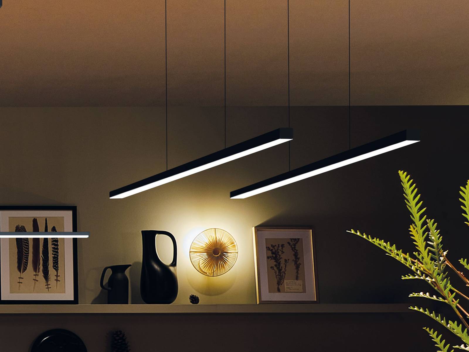 Hanging lighting in the Nordic Nature kitchen