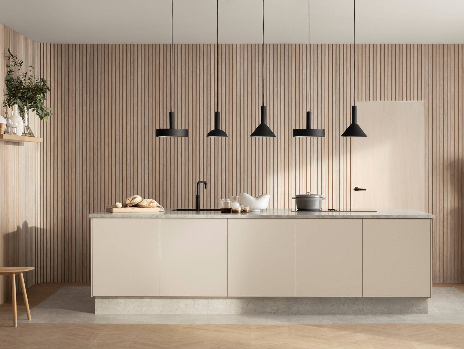 Marbodal Arkitekt plus Sand - köksö i beige kulör.