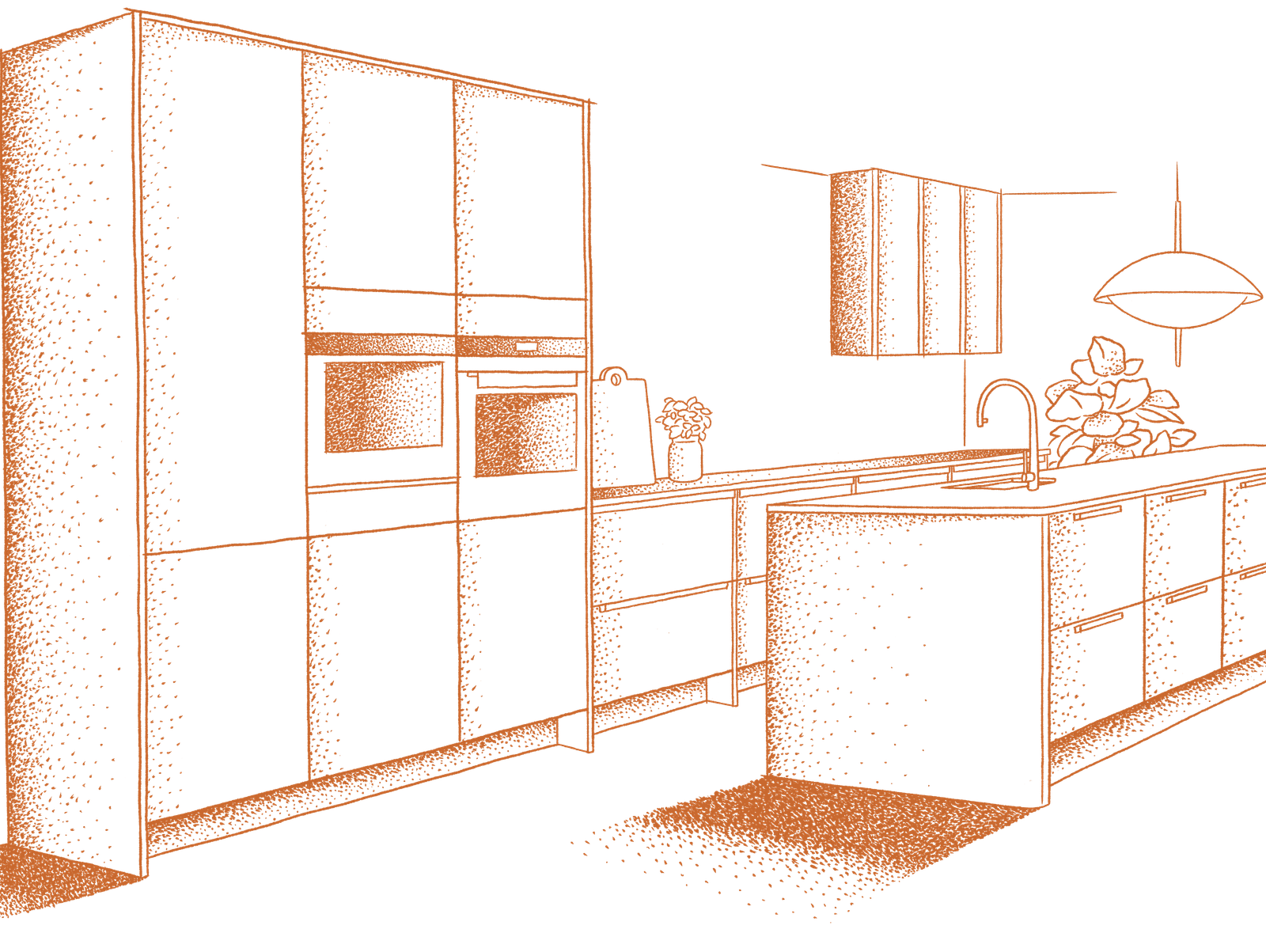 Stor køkken illustration