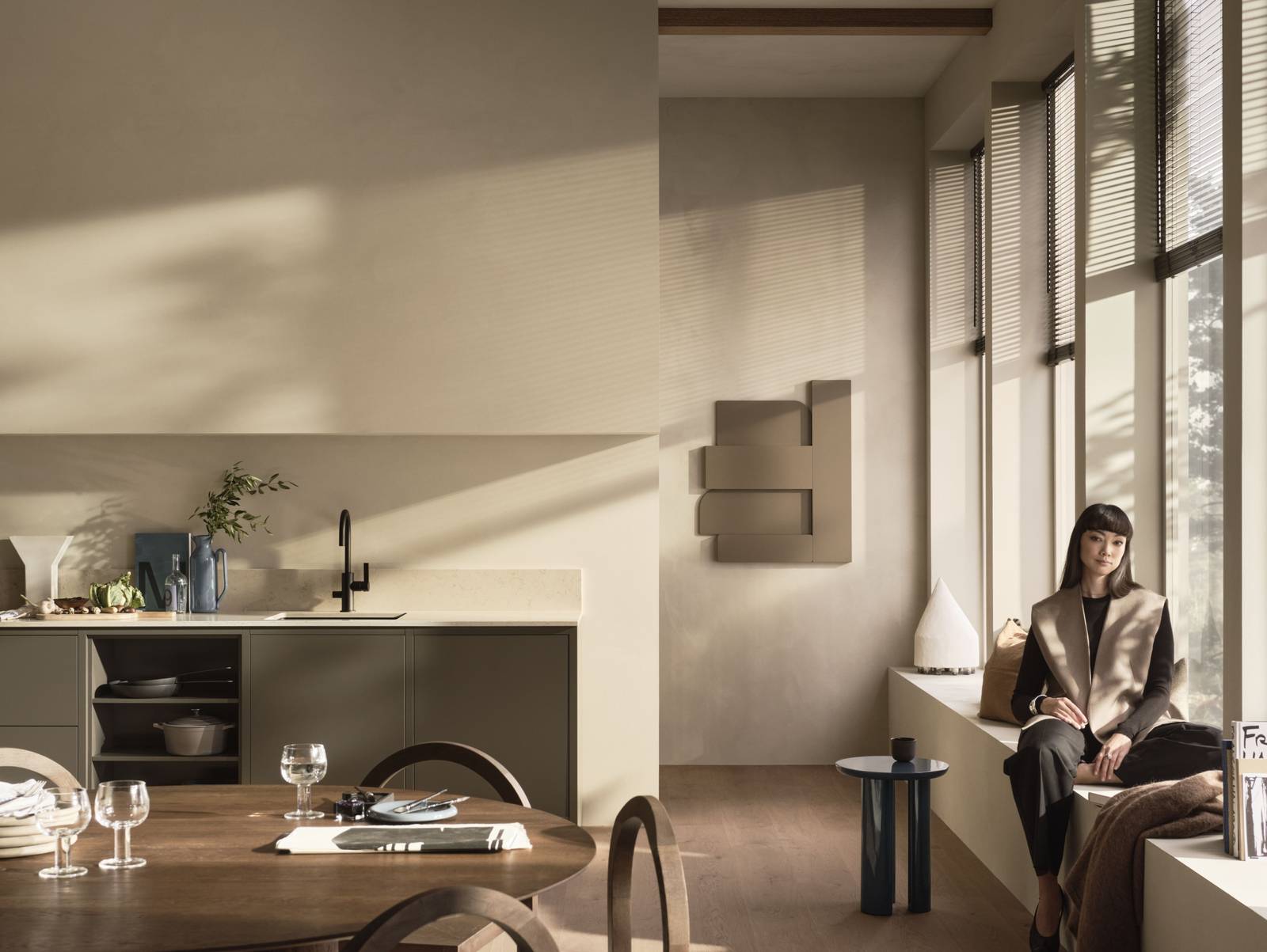 Lämmin minimalismi - Olohuone.