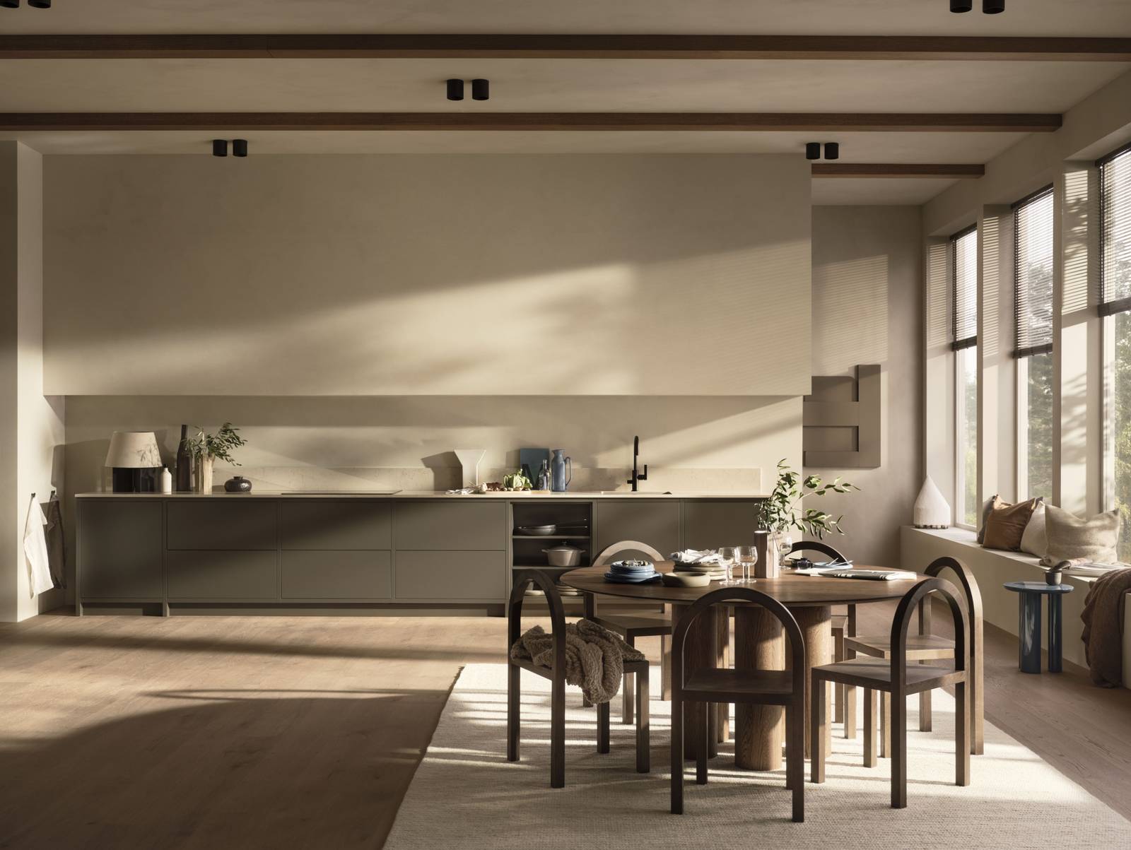 Varm minimalisme hele rummet