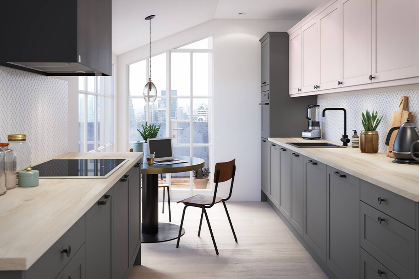 Dunham kitchen by Magnet. Smooth matt finish traditional or modern style available in over 20 colours.