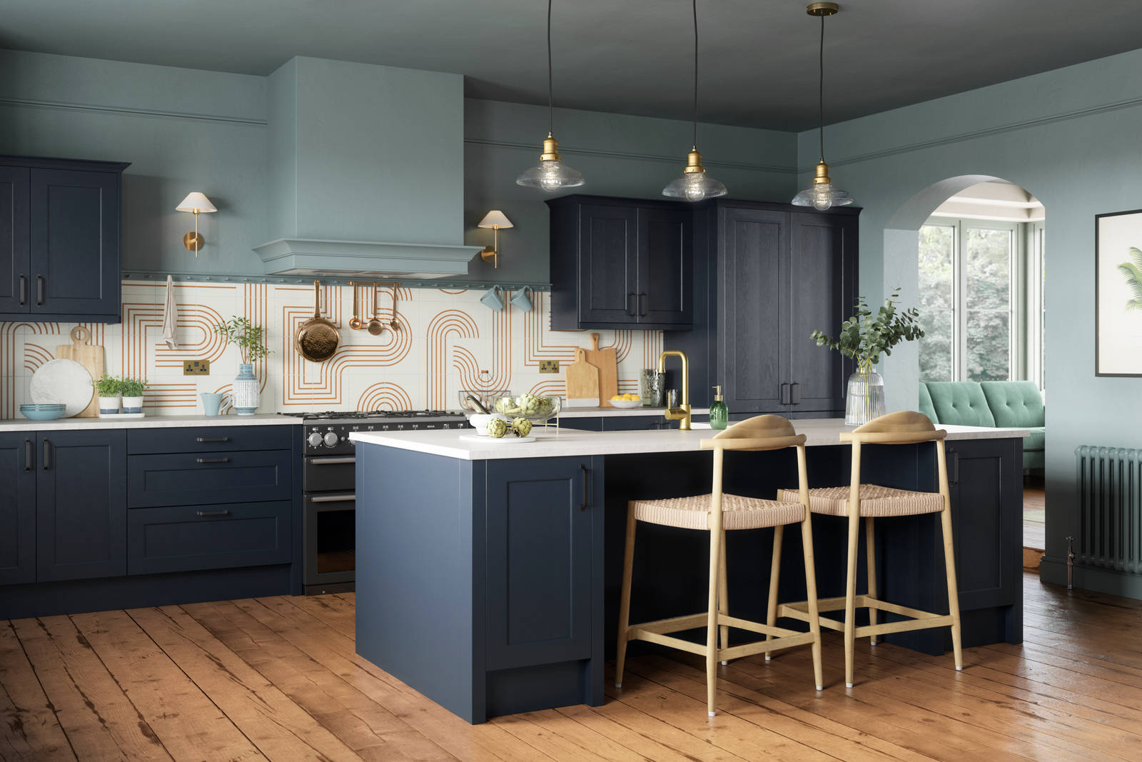 Ludlow kitchen. Our latest Shaker door, with a modern country-style. Available in all 20 Magnet Create colours.