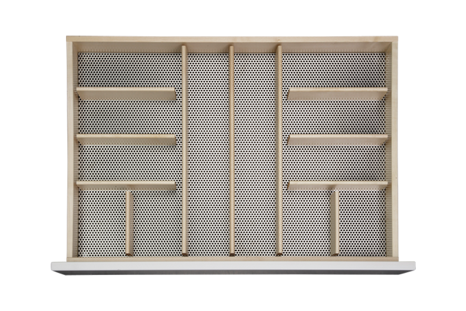 Utensils organizer made from stainless steel and wood