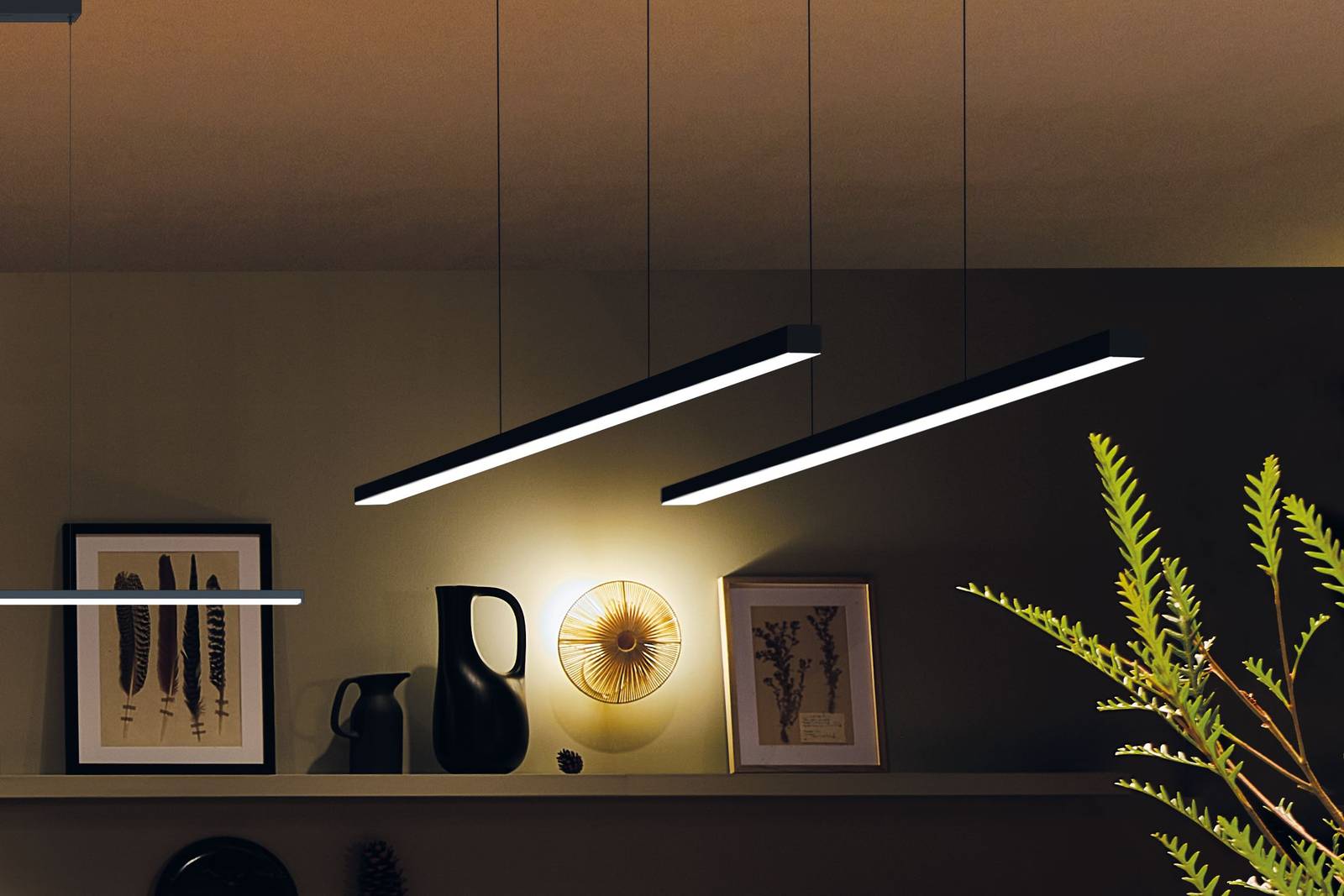 Hanging lighting in the Nordic Nature kitchen