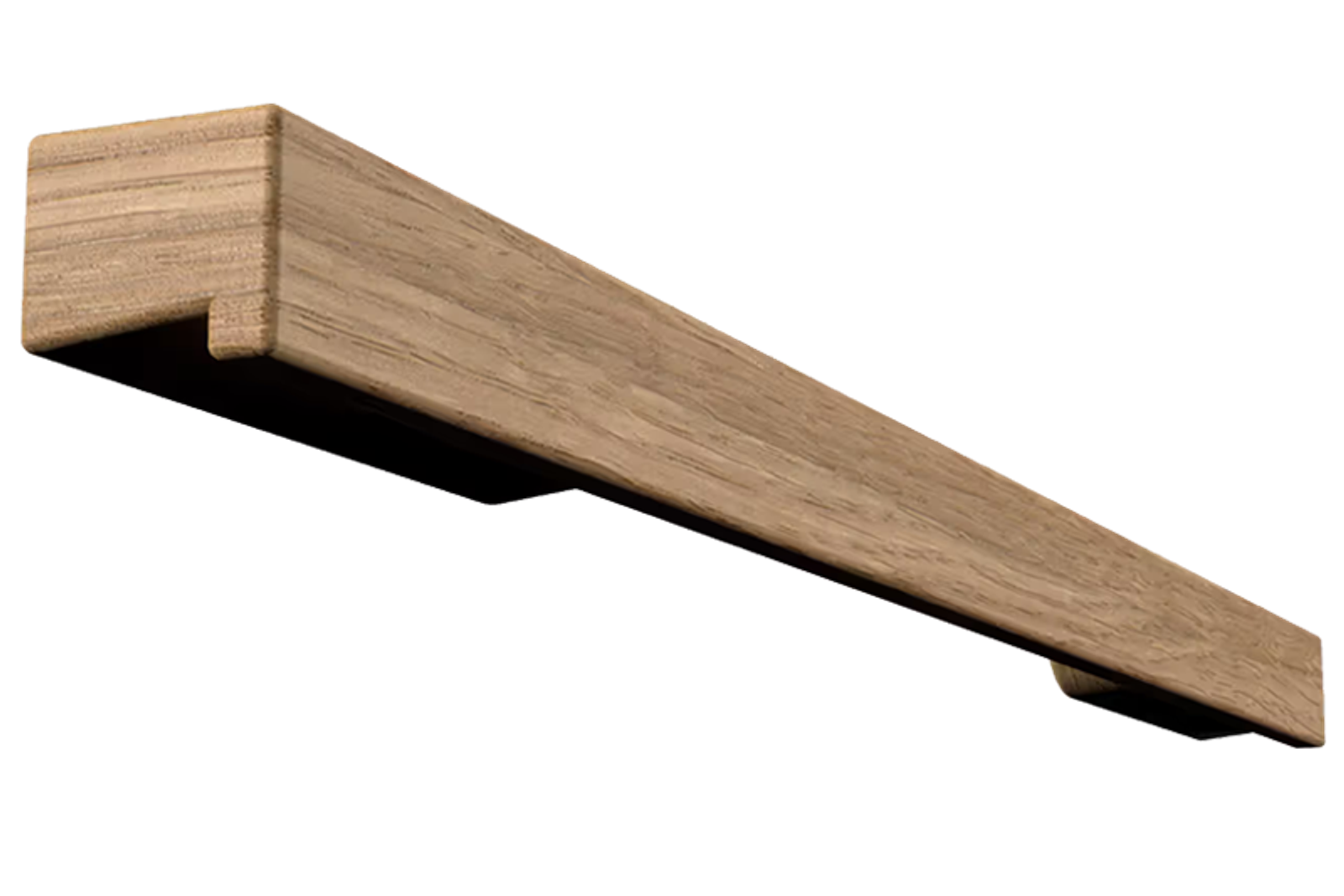 Håndtak i natur eik. Finnes i lengdene 64 mm, 192 mm, 292 mm og 492 mm. Kan også fåes i natur eik og sort eik.