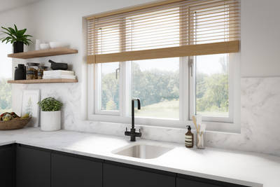 Luna Kitchen from Magnet. An affordable handless look with integrated J Pull doors for a stylish and modern look.