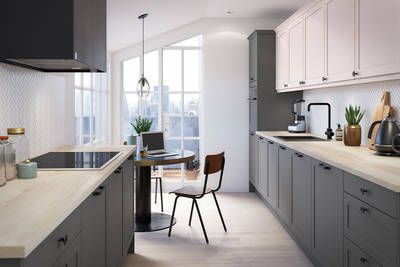Dunham kitchen by Magnet. Smooth matt finish traditional or modern style available in over 20 colours.