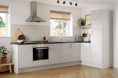 Ascoli by Magnet. Affordable contemporary kitchen constructed from 18mm MFC. Available in 6 colours.