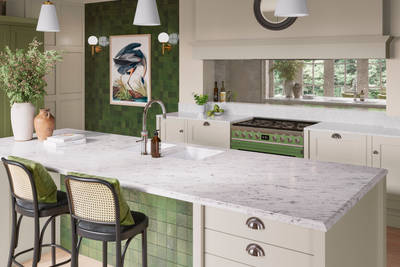 Ludlow, a traditional Shaker-style kitchen range, featuring panelled doors with visible woodgrain and beading detail.