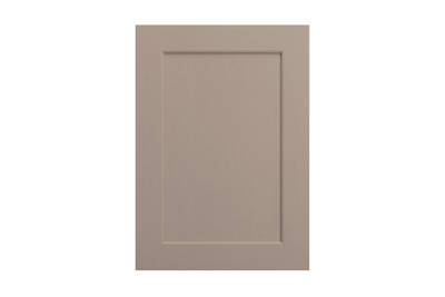 Shaker-style panelled frontal with tactile woodgrain from Magnet in neutral shade Cornish Clay