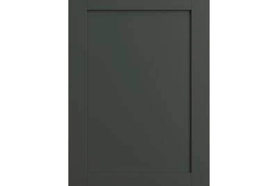 Shaker Ambleside frontal with sleek and modern frame width in the dark green shade Fern