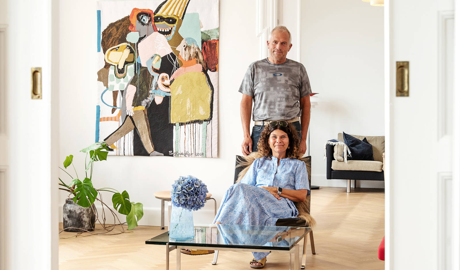 Robert og Susanne Hochheim i deres herskabslejlighed midt i Aarhus