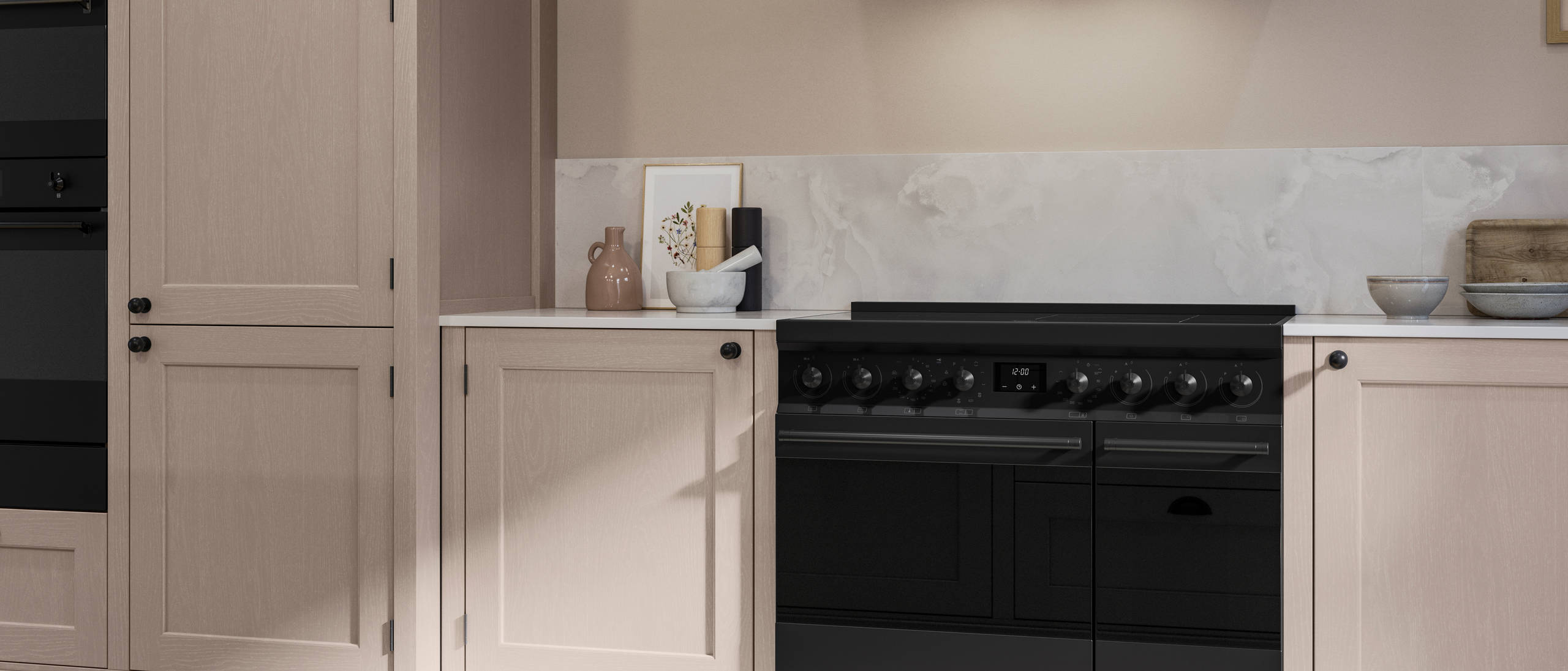 Ludlow kitchen. Our latest Shaker door, with a modern country-style. Available in all Magnet's colours.