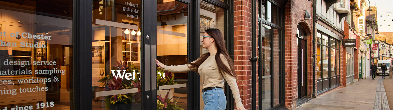 Customer entering Magnet store