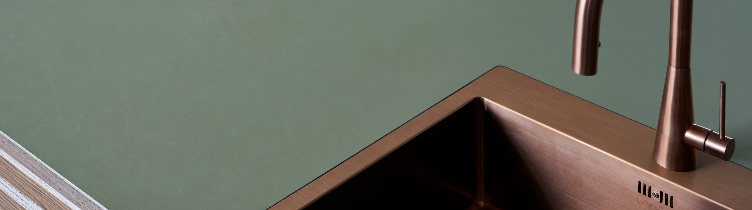 Bordplade linoleum oliven grøn ikon