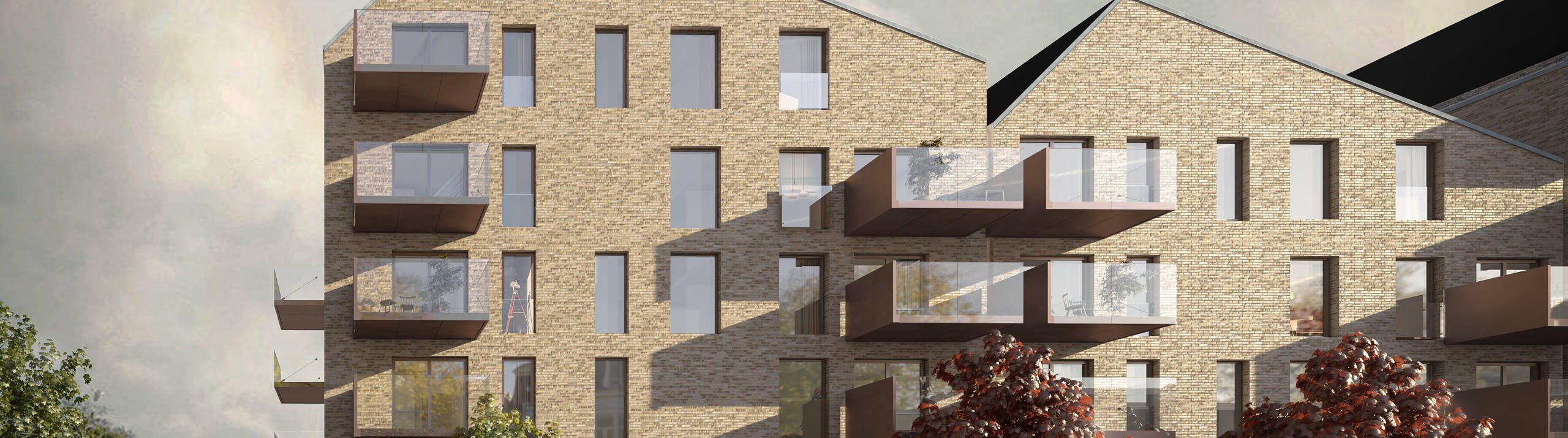 Udsigt over et hus fra gaden