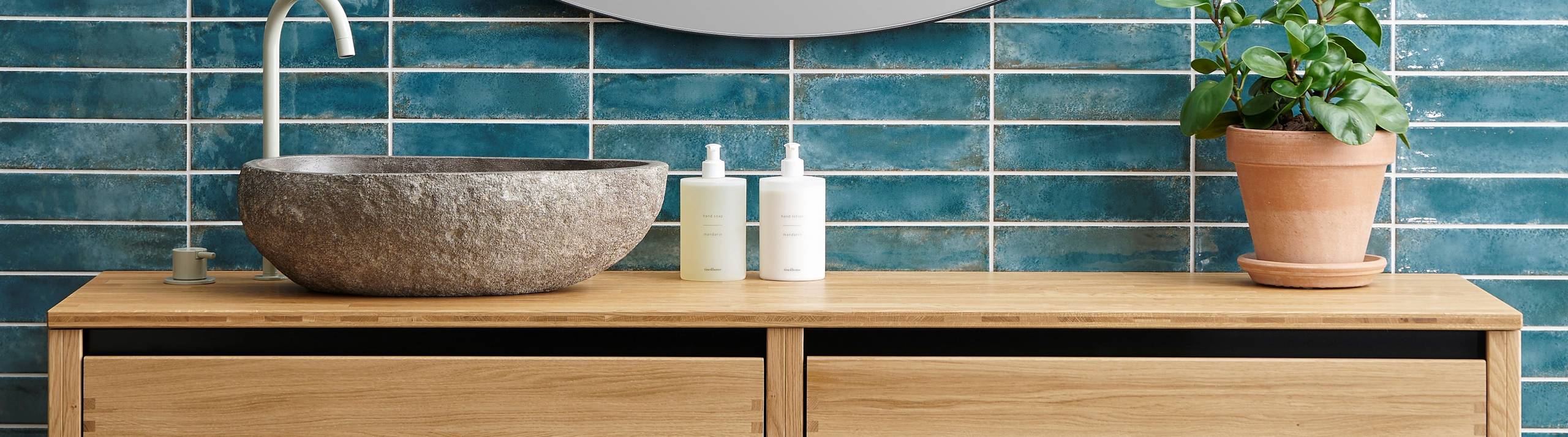 Glød bad med fingertappede skuffer