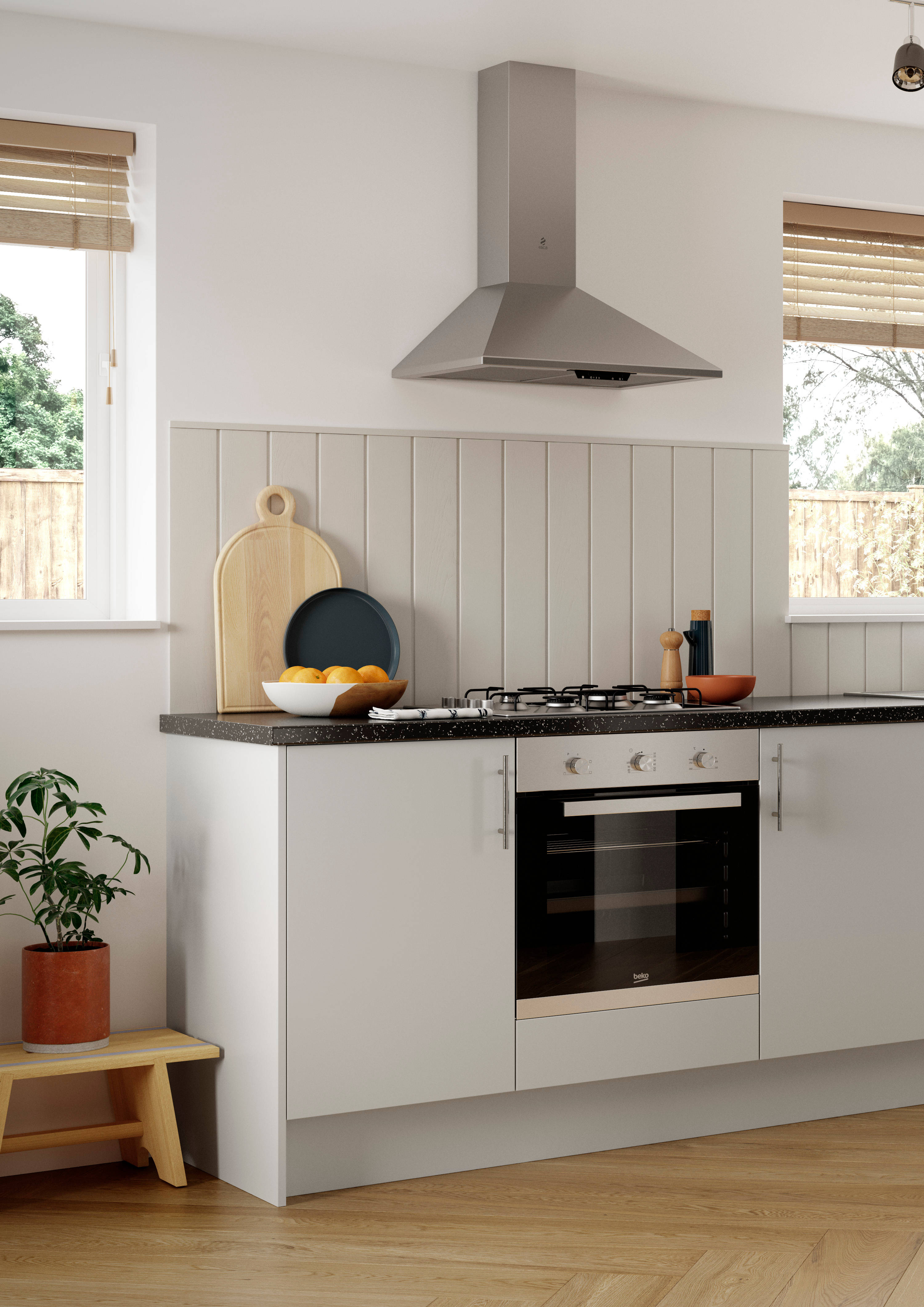 Ascoli by Magnet. Affordable contemporary kitchen constructed from 18mm MFC. Available in 6 colours.