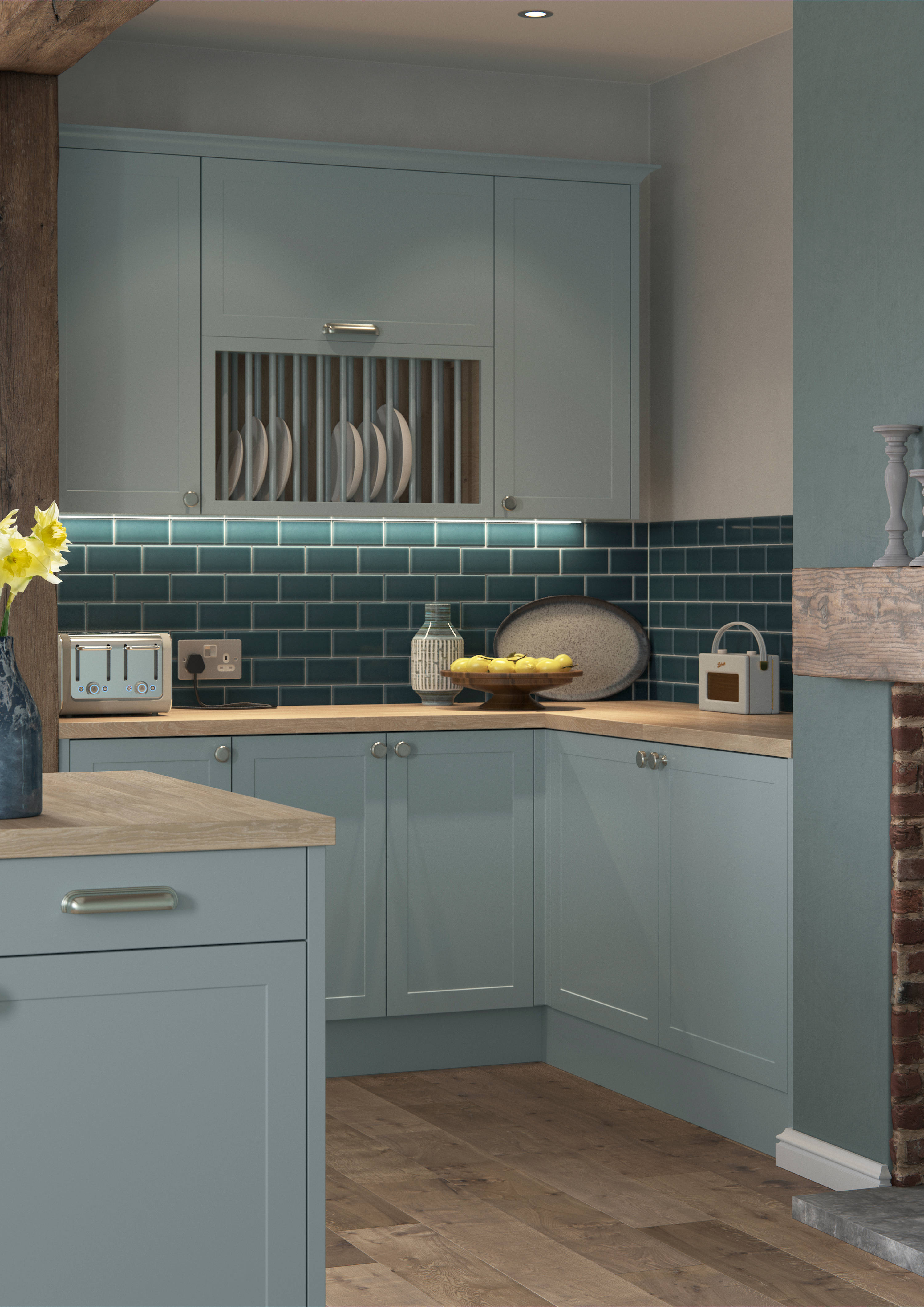Dunham kitchen by Magnet. Smooth matt finish traditional or modern style available in over 20 colours.